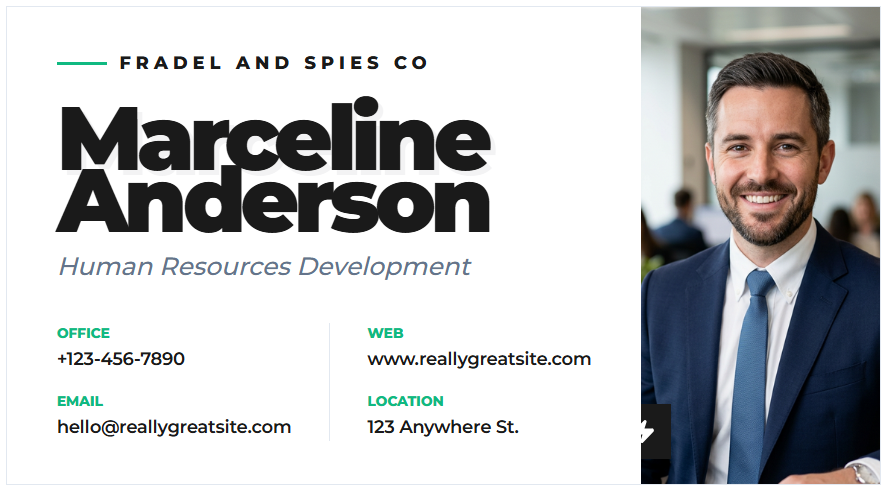 Corporate Bold email signature template for Gmail and Outlook