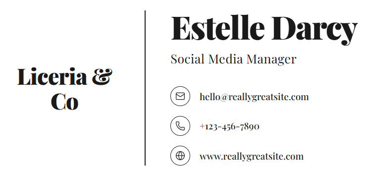 Boutique Serif email signature template for Gmail and Outlook