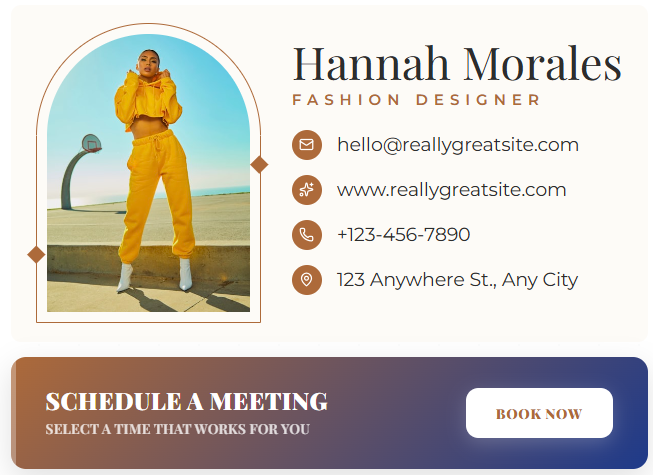 Fashion Arch email signature template for Gmail and Outlook