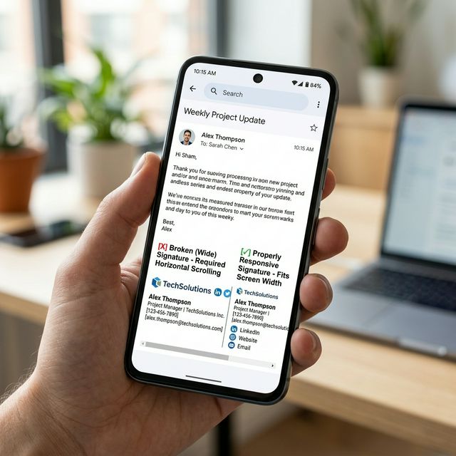 A smartphone screen showing an open email where the 'Book a Meeting' link has generous spacing and is easily tappable