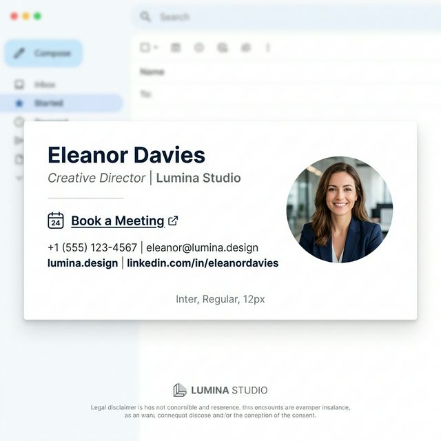 Strong CTA placement inside an email signature
