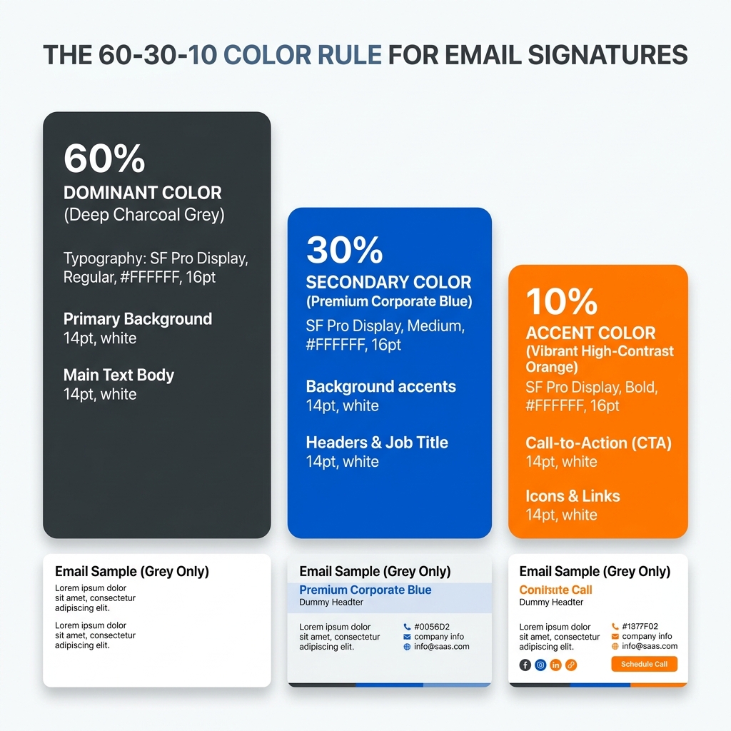email signature color rule guide