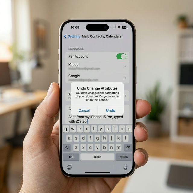 iOS Shake to Undo 'Undo Change Attributes' popup