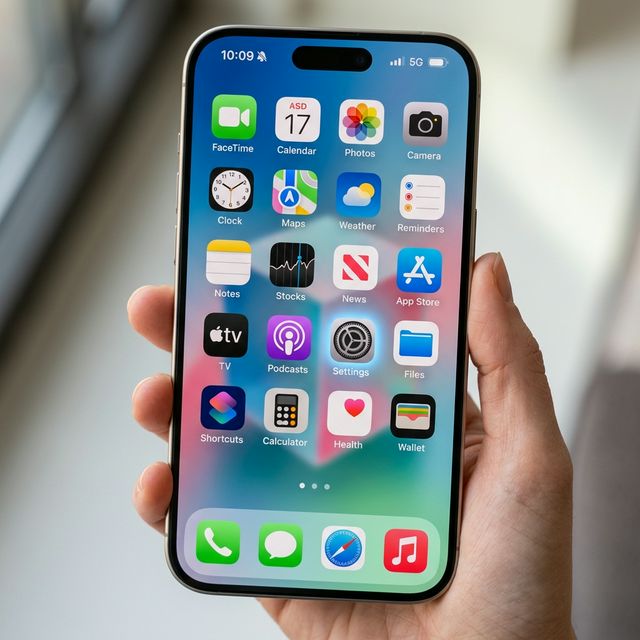 iPhone home screen showing Settings app icon highlighted