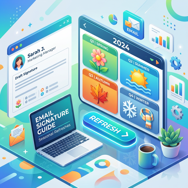 Seasonal email signature refresh Roadmap infographic