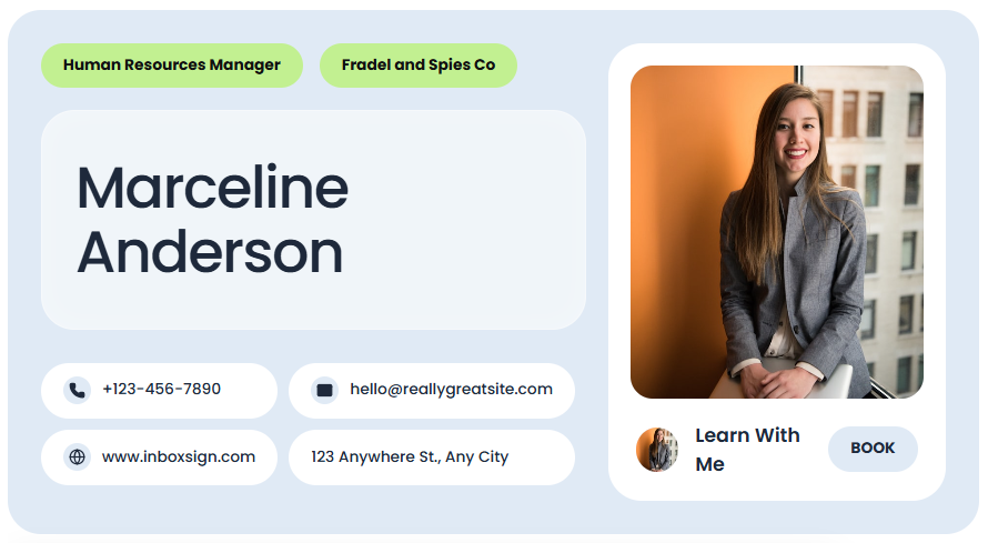 Mint Bubble email signature template for Gmail and Outlook
