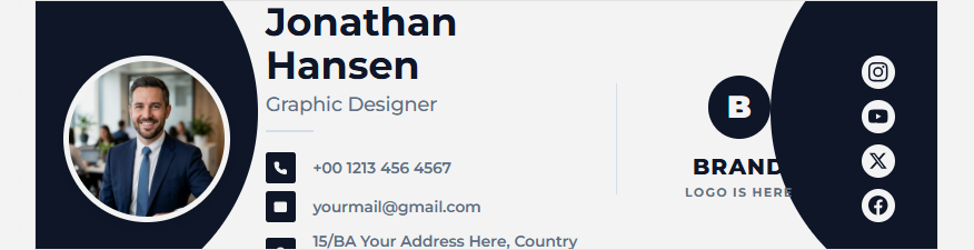 Modern Eclipse email signature template for Gmail and Outlook