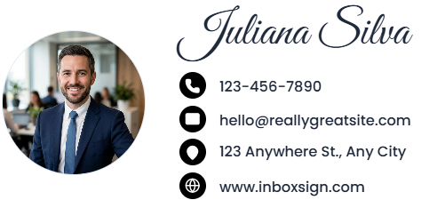 Personal Script email signature template for Gmail and Outlook