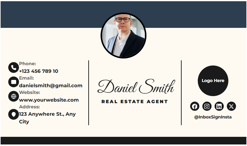 Real Estate Elite email signature template for Gmail and Outlook
