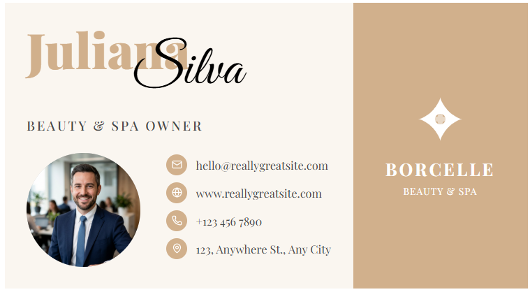 Beauty & Spa email signature template for Gmail and Outlook