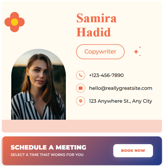 Spring Retro email signature template for Gmail and Outlook